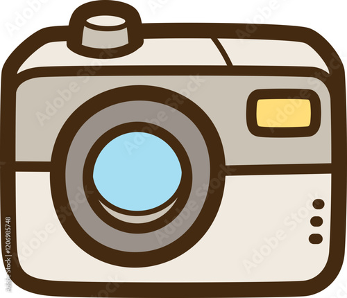 Camera vector doodle illustration and graphic