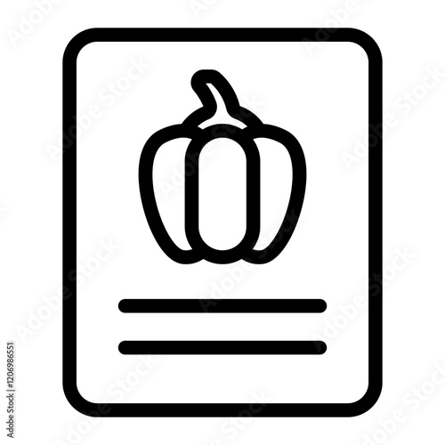 Recipe Paprika Line Icon