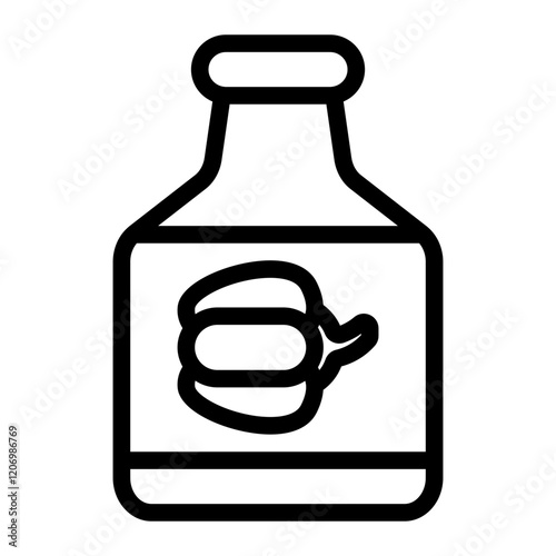 Sauce Paprika Line Icon