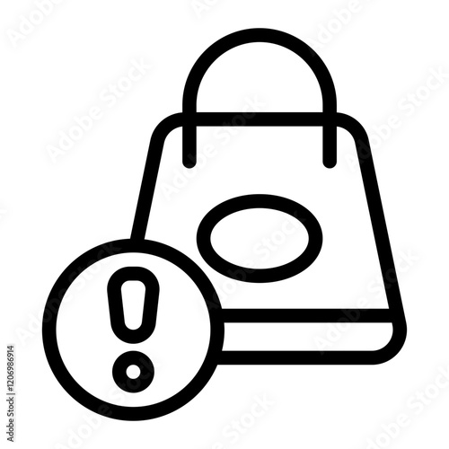 Shopping Fake Line Icon