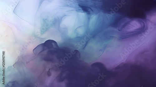 Abstract swirling colors, liquid dye in water, studio background, design element