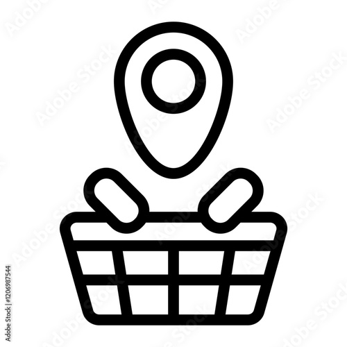 Trade Location Line Icon