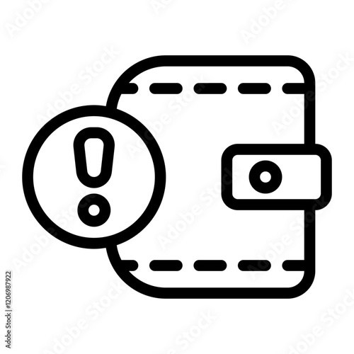 Wallet Fake Line Icon