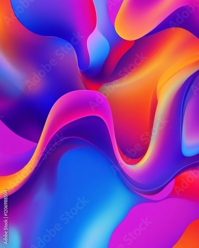 Wallpaper Mural A vibrant abstract gradient background.featuring bold neon colors and fluid shapes.emphasizing energy and creativity.ideal for music and entertainment promotions Torontodigital.ca