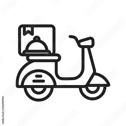 Food Delivery icon vector image. Suitable for mobile apps, web apps and print media.