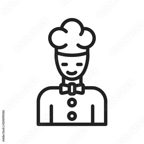 Chef icon vector image. Suitable for mobile apps, web apps and print media.