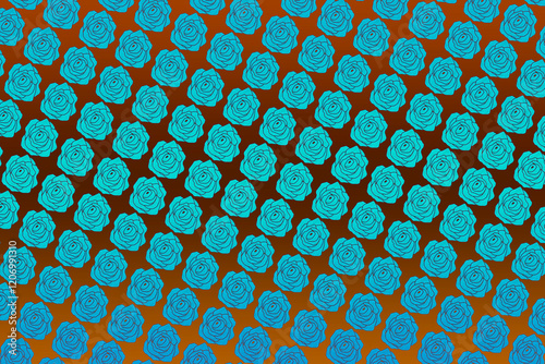 Abstract pattern on a white background with roses