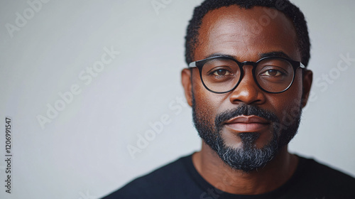 a man with glasses and a beard photo