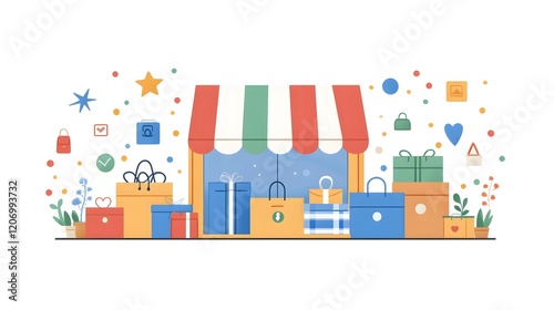 Colorful AI powered E commerce Technology Applications and Online Shopping Experience