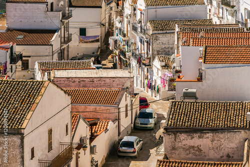 views of the village of Pisticci, Matera province, Italy photo