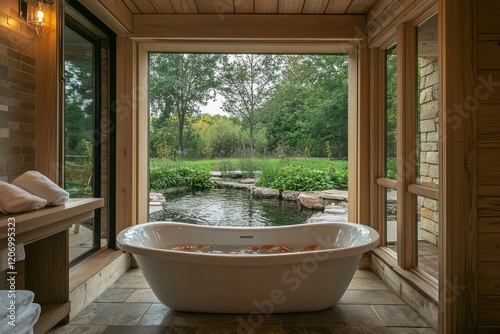 Luxurious bathroom bathtub ...