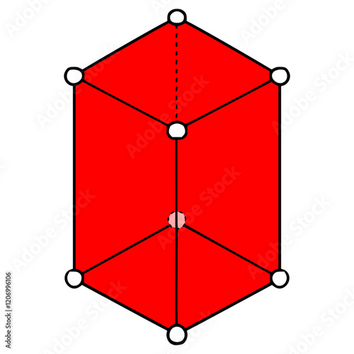 square prism illustration hand drawn isolated vector