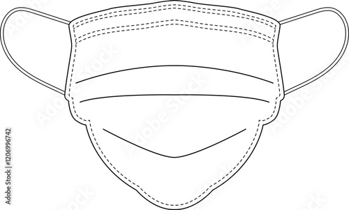 Medical face mask vector illustration template