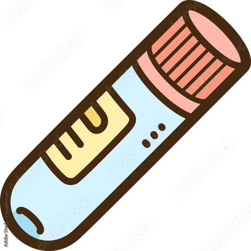 Sample tube vector doodle illustration and graphic