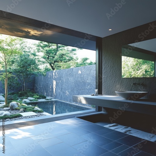 Modern bathroom features se...