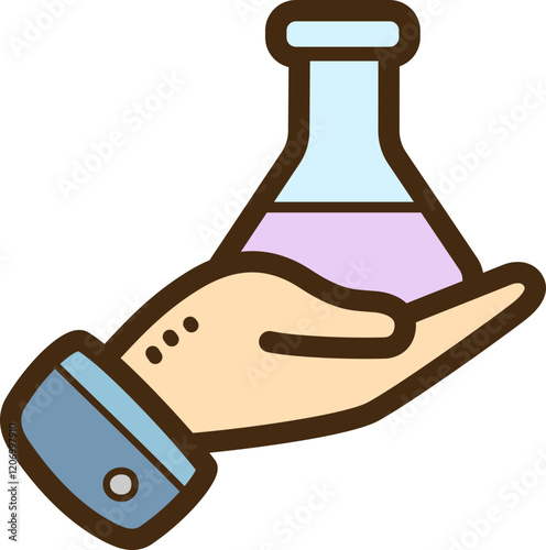 Scientist vector doodle illustration and graphic