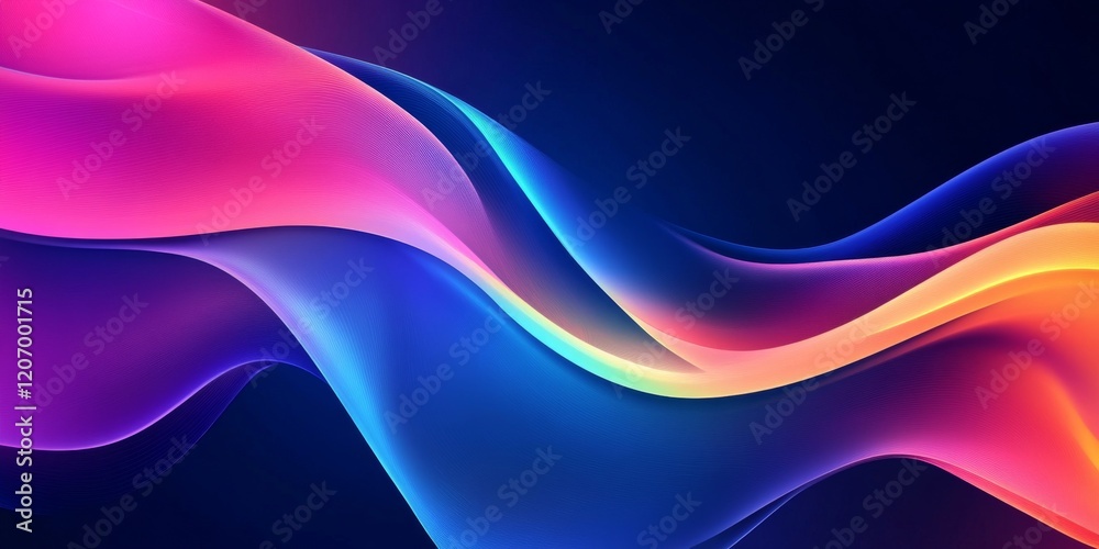 Obraz premium A vibrant abstract gradient background.featuring bold neon hues and smooth transitions.emphasizing energy and excitement.ideal for event promotions
