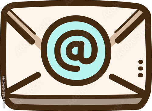 Email vector doodle illustration and graphic