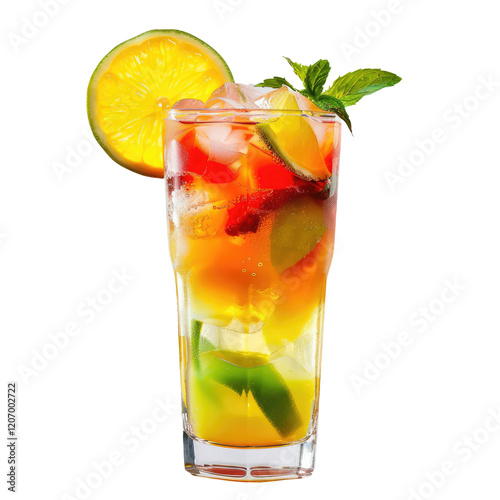 cool and delicious mojito with a sprig of mint