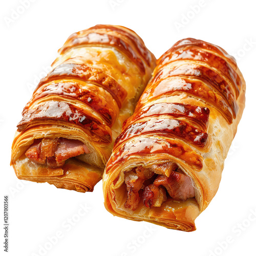 flaky and savory sausage rolls fresh from the oven perfect for a hearty snack or appetizer gathering photo