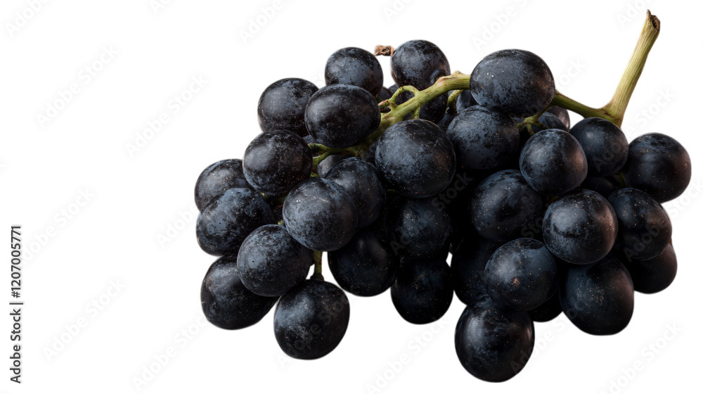 fresh black grapes isolated on transparent background fresh black grapes isolated on transparent background