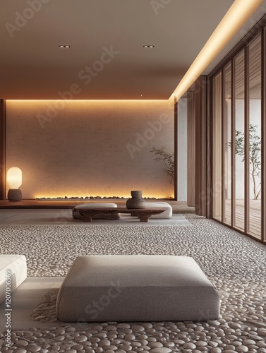 Serene Minimalist Zen Livin...