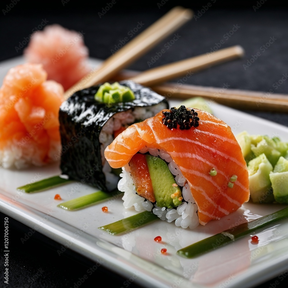 Japanese seafood sushi set
Salmon Sushi in a plate
A plate of two sushi rolls with chopsticks
Luxury mixed sushi plate
Japanese seafood sushi set
Salmon Sushi in a plate
A plate of two sushi rolls with chopsticks
Luxury mixed sushi plate