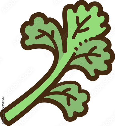 Celery vector doodle illustration and graphic