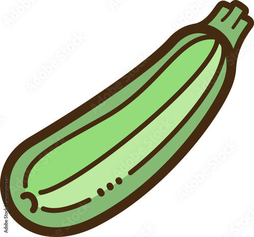 Zucchini vector doodle illustration and graphic