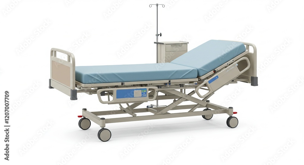 Adjustable Hospital Bed with Comfortable Mattress and Metal Frame Adjustable Hospital Bed with Comfortable Mattress and Metal Frame