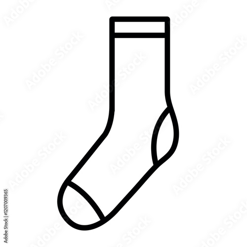 Socks icon vector, foot sock outline style icon vector in trendy flat style illustration isolated on white background.