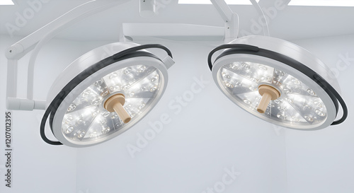 Surgical Light with Adjustable Arms and Bright Illumination Over Operating Table