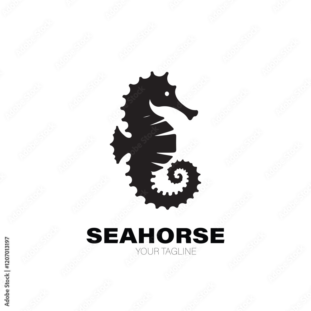 Fototapeta premium Seahorse Logo. Seahorse Logo Design. Seahorse Logo Brand. Seahorse Logo Vector Design Isolated on White Background