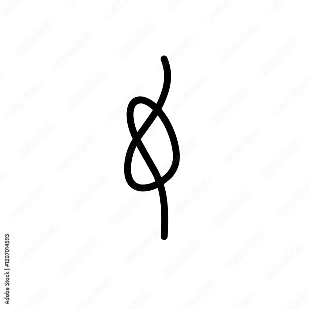 knotted rope line icon knotted rope line icon
