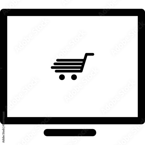 Simple vector icon online shopping