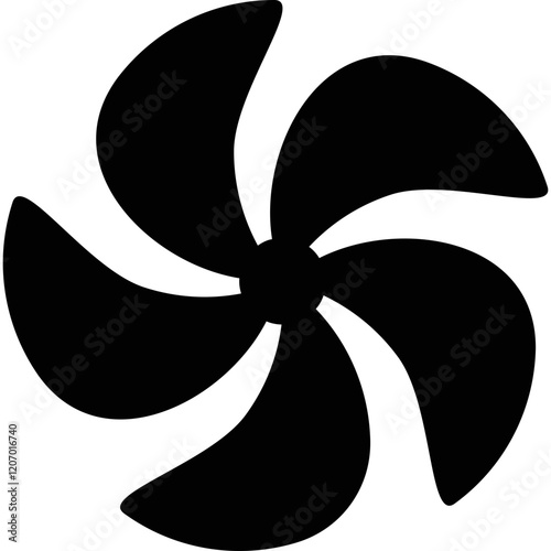 Simple vector icon wind blade
