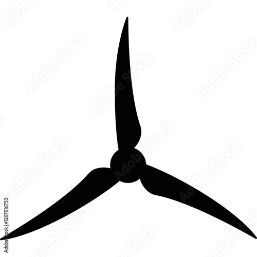 Simple vector icon wind blade
