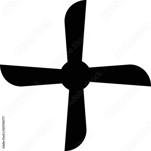 Simple vector icon wind blade
