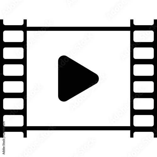 Simple vector icon videotape