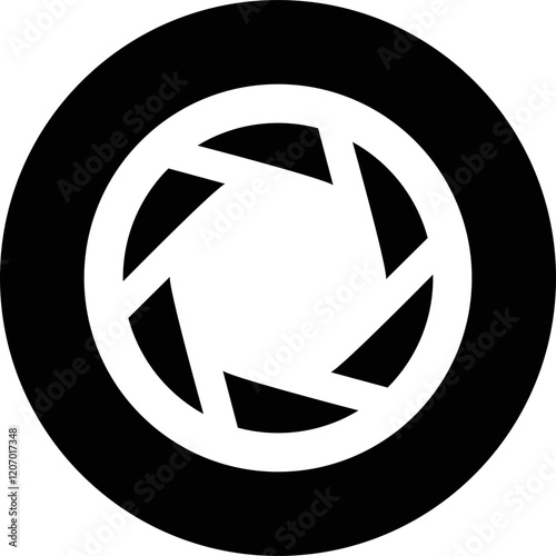 Simple vector icon camera shutter
