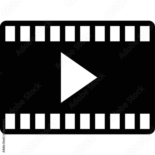 Simple vector icon videotape