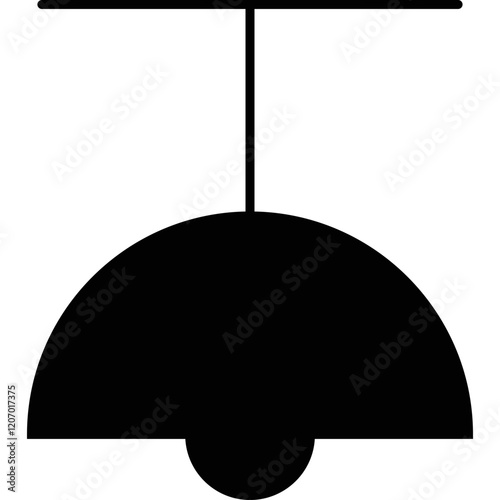 Simple vector icon chandelier