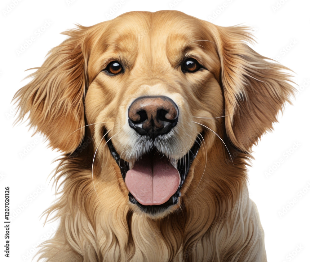PNG Golden retriever panting mammal animal. PNG Golden retriever panting mammal animal.