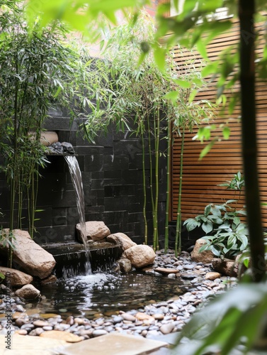 Serene Garden Waterfall Fea...