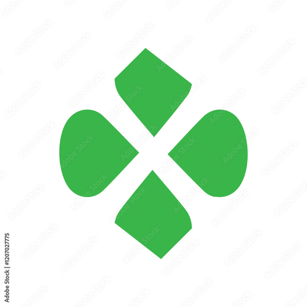 Four Leaf Lucky Shamrock Clover logo design graphic vector illustrations Four Leaf Lucky Shamrock Clover logo design graphic vector illustrations