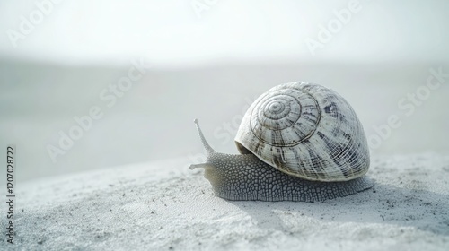 Snail on Sand photo