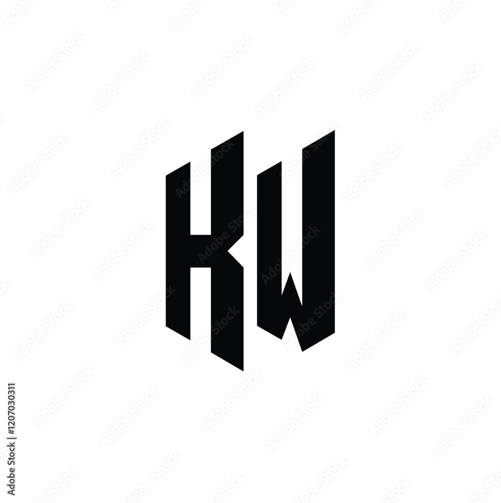 KW monogram logo design letter text name symbol monochrome logotype alphabet character simple logo KW monogram logo design letter text name symbol monochrome logotype alphabet character simple logo