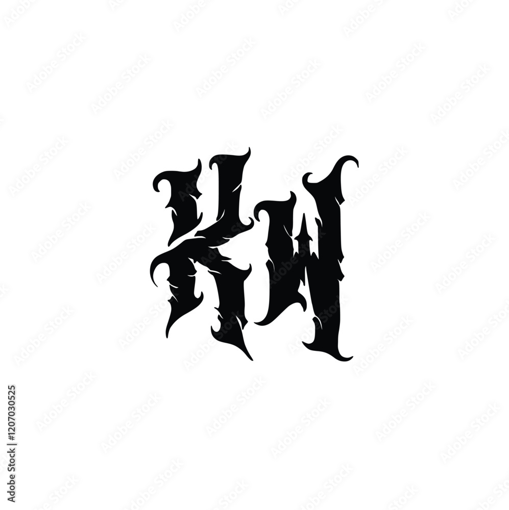KW monogram logo design letter text name symbol monochrome logotype alphabet character simple logo KW monogram logo design letter text name symbol monochrome logotype alphabet character simple logo