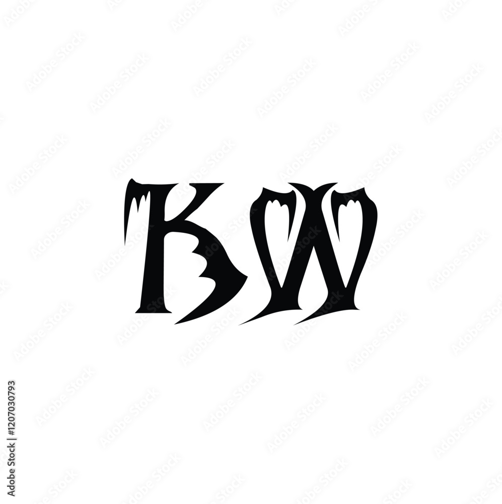 KW monogram logo design letter text name symbol monochrome logotype alphabet character simple logo KW monogram logo design letter text name symbol monochrome logotype alphabet character simple logo