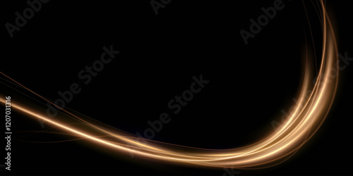 Gold neon ring. Glowing circle.	